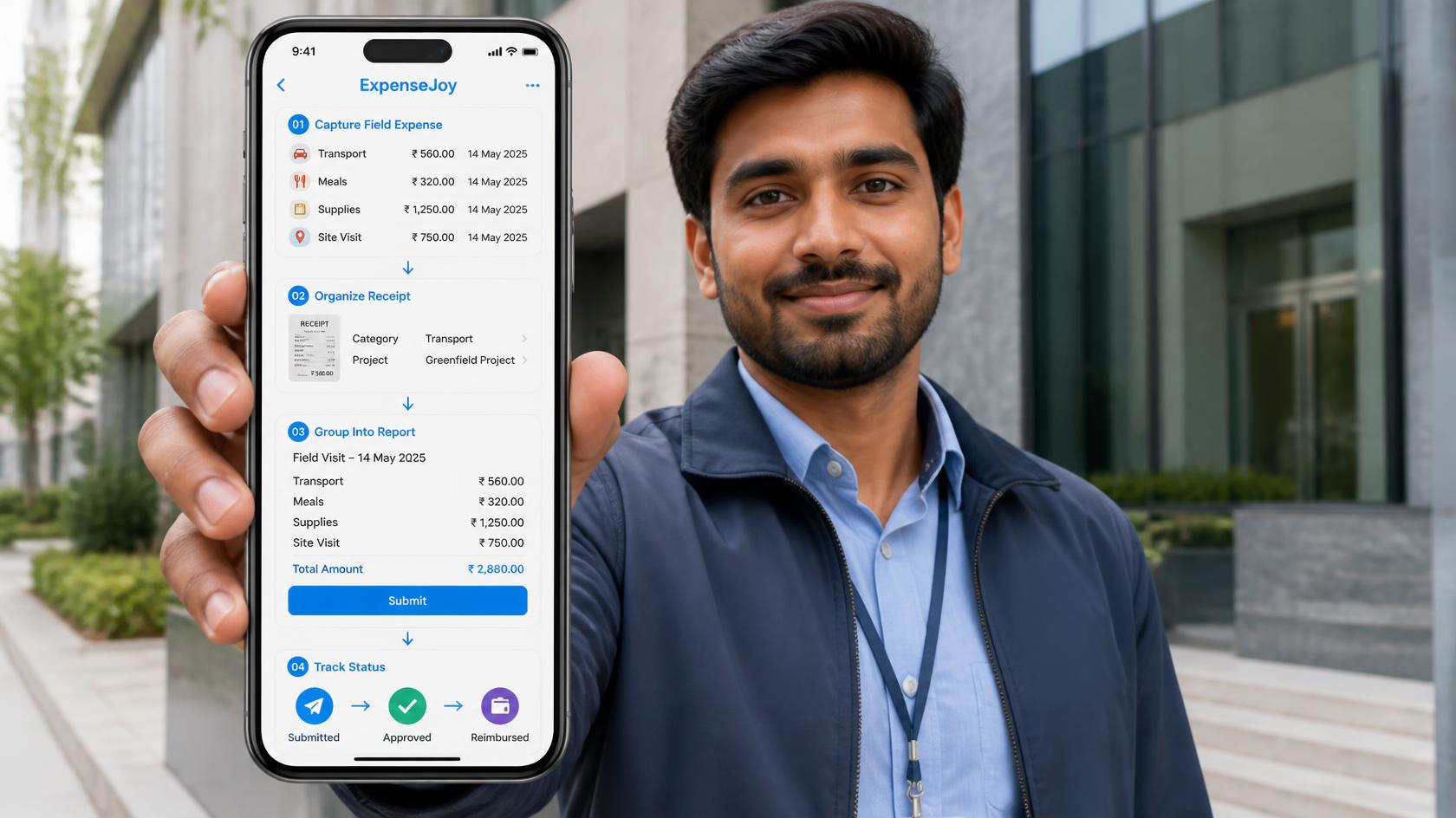 ExpenseJoy field expense management