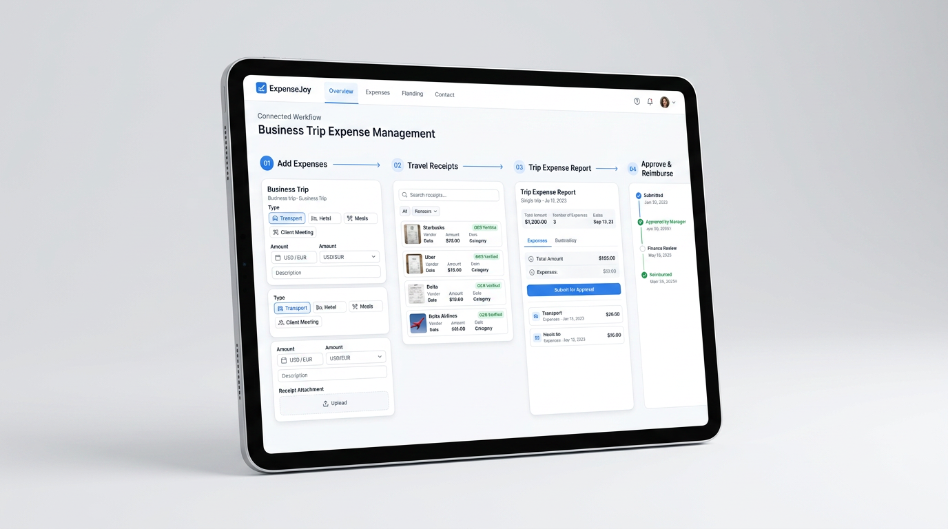 Business trip expense management